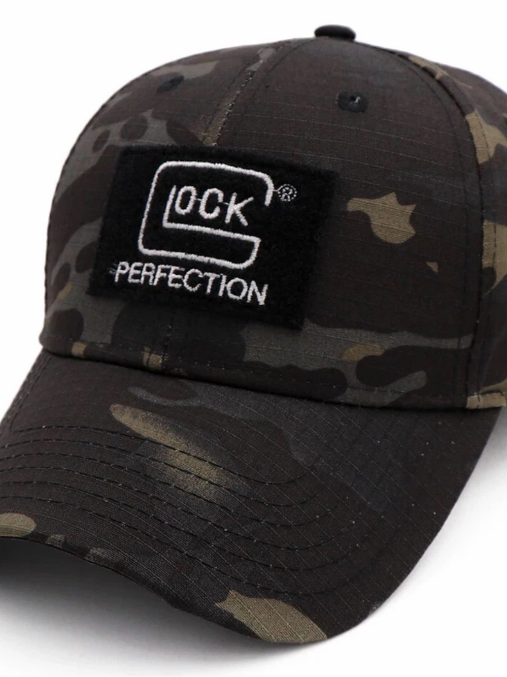 Glock Perfection Camo Patch Baseball Cap - Black/Olive